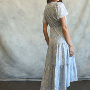 Tile Print Wrap Dress