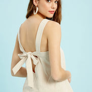 Back Tie Cotton Tank