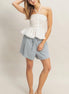 Drawstring Pleated Shorts