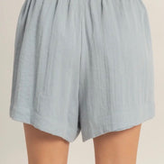 Drawstring Pleated Shorts