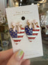 Pink Bow Heart Earrings