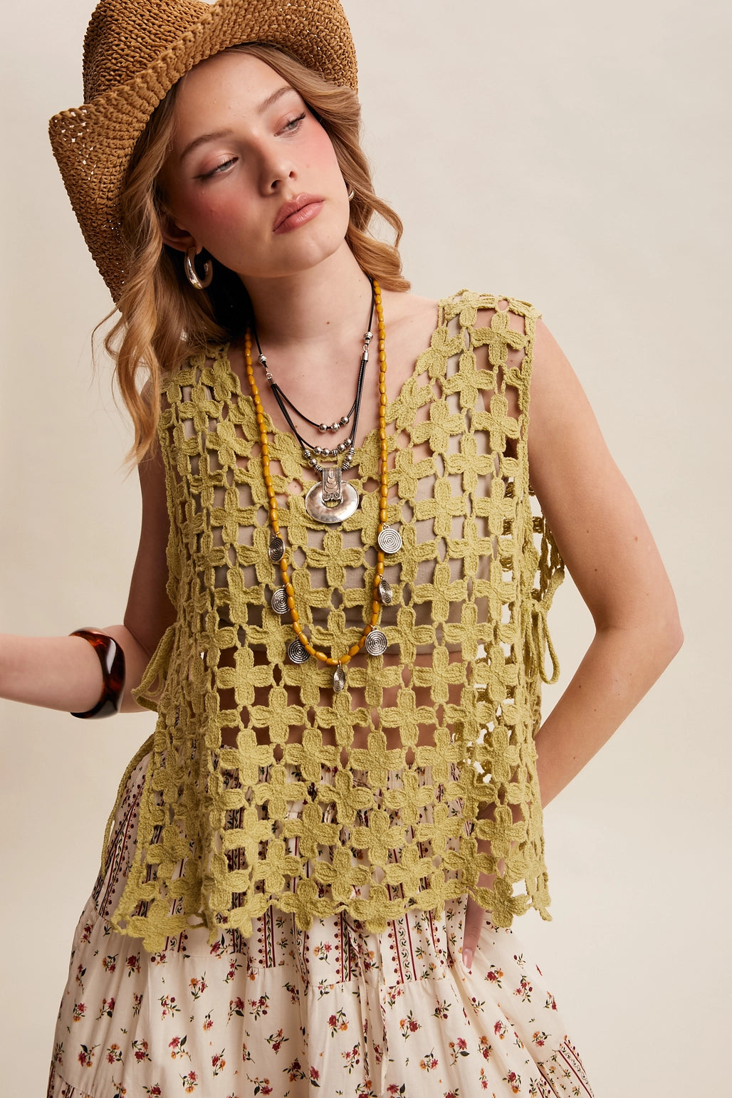 Flower Crochet Tank