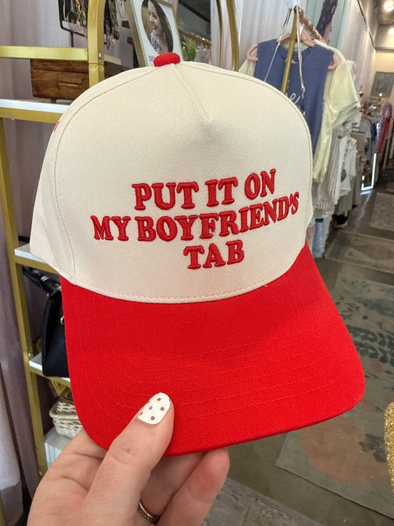 Boyfriends Tab Hat Red