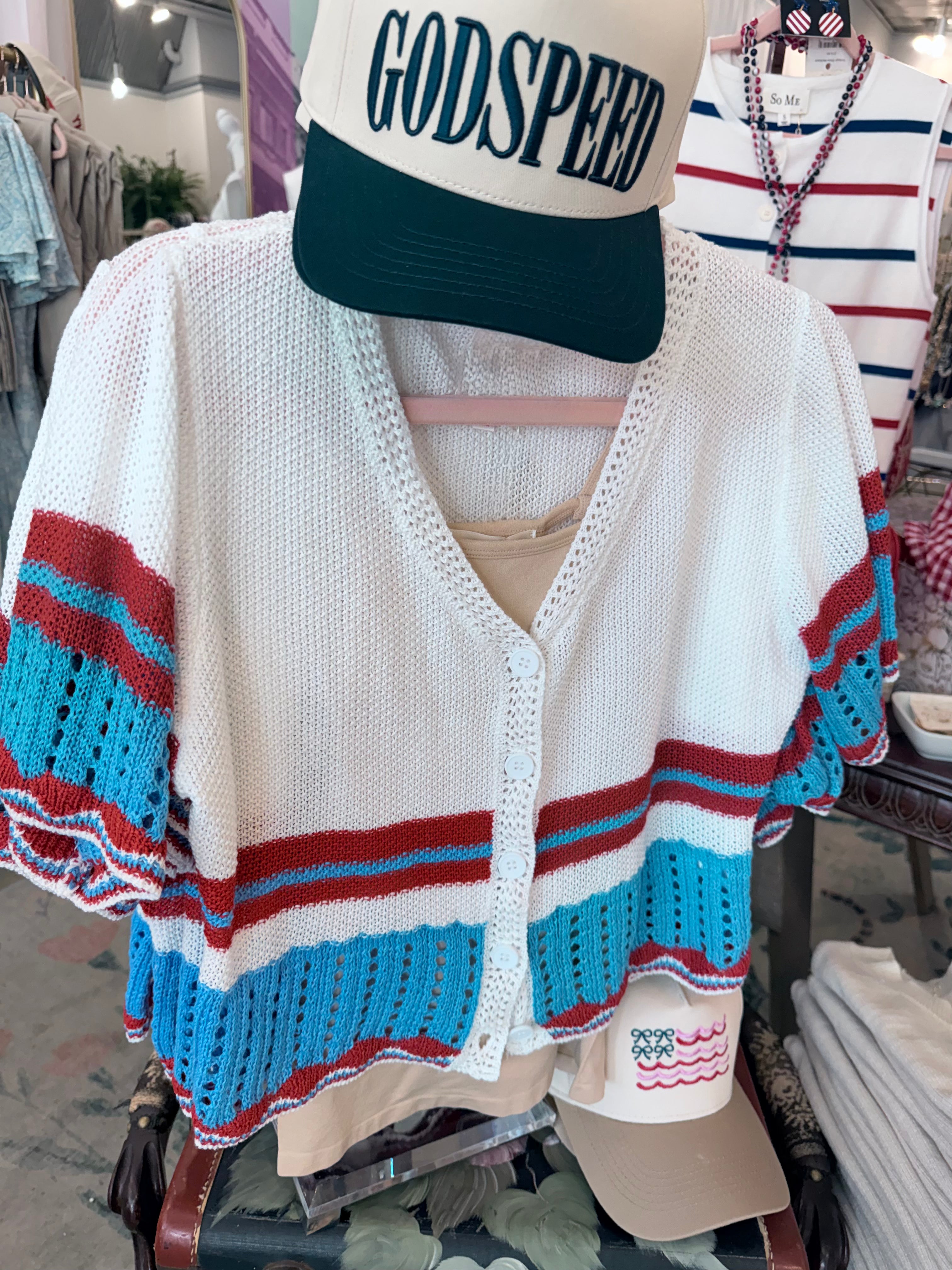 Stripe Crochet Sweater