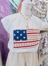 Lace Trimmed American Flag Tee