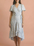 Tile Print Wrap Dress