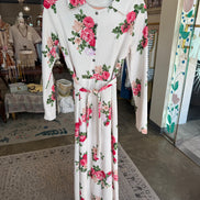 Handmade White Floral Maxi