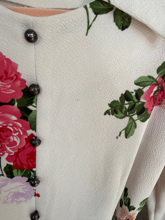 Handmade White Floral Maxi