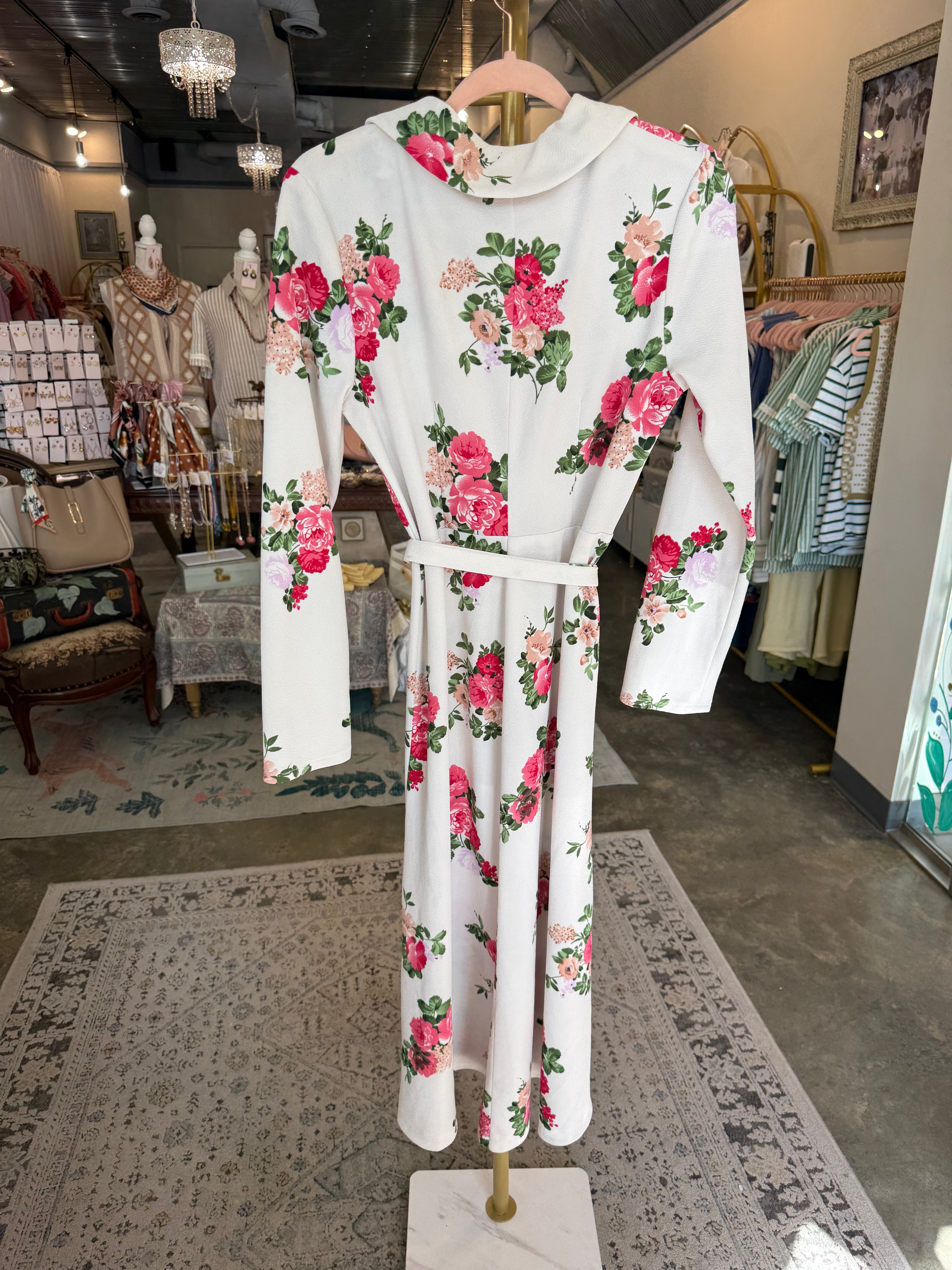 Handmade White Floral Maxi