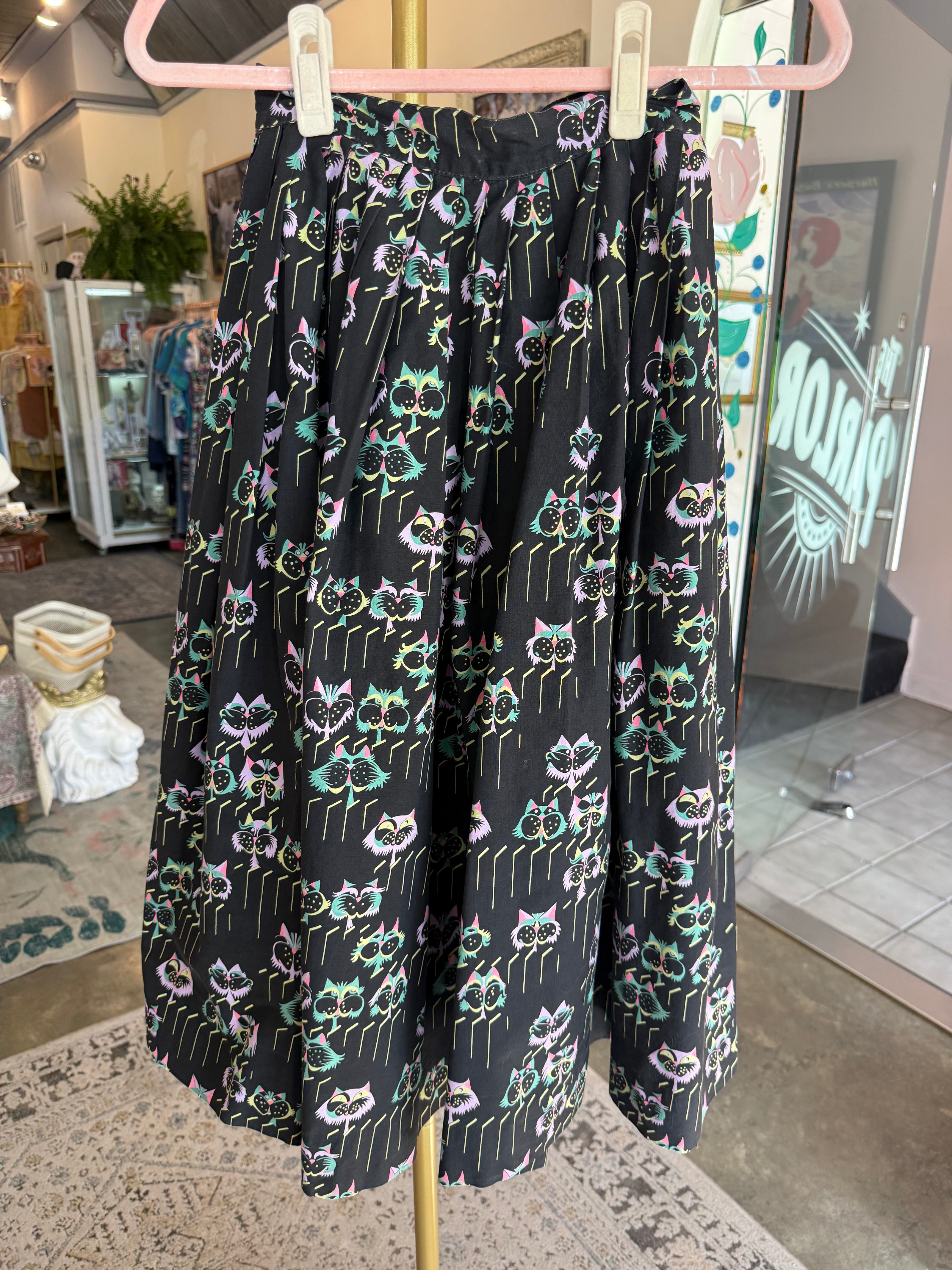 Vintage MCM Atomic Cat Skirt