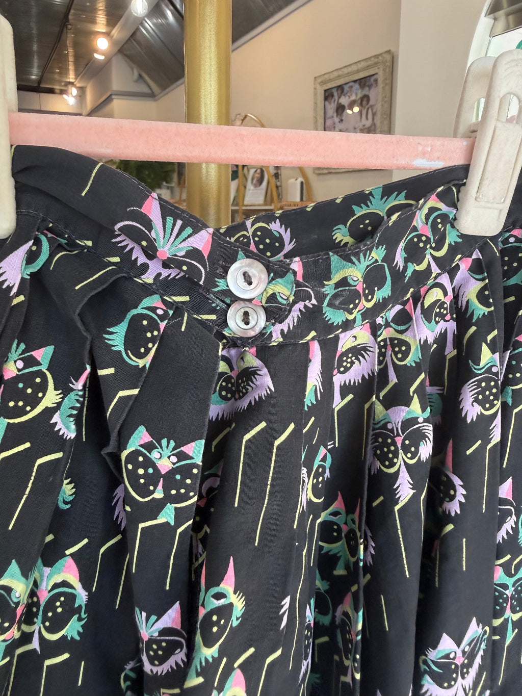 Vintage MCM Atomic Cat Skirt