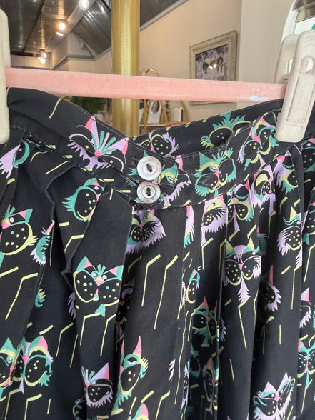 Vintage MCM Atomic Cat Skirt