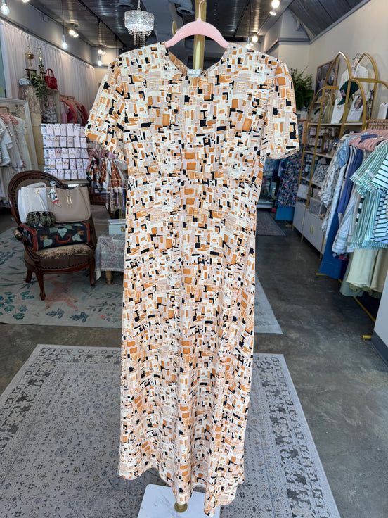 Vintage Handmade Colorblock Maxi