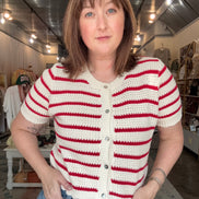 Scallop Stripe Cardi
