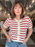 Scallop Stripe Cardi