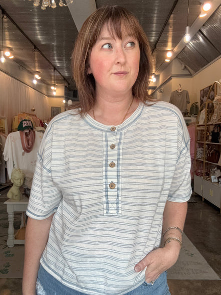 Boxy Seamed Henley