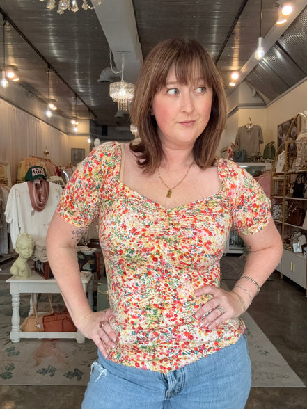 Sweetheart Rouched Top