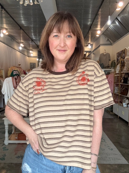 Lucky Embroidered Tee