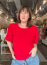 Red Puff Top