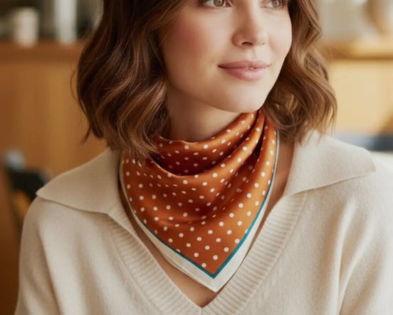 Rust Polka Dot Scarf