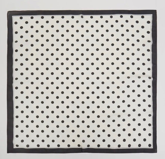 White Polka Dot Scarf