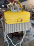 Yellow Wicker Handbag