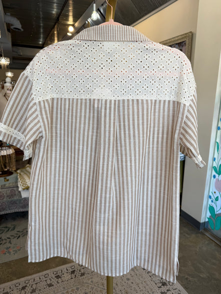 Oversized Lace Accent Top
