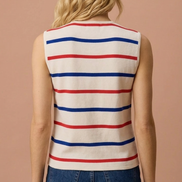 RWB Stripe Sweater Tank