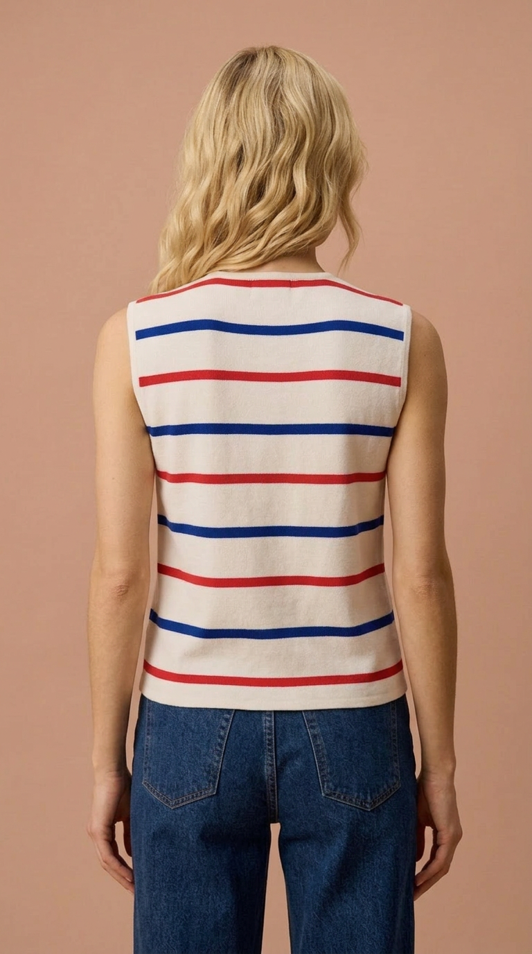 RWB Stripe Sweater Tank