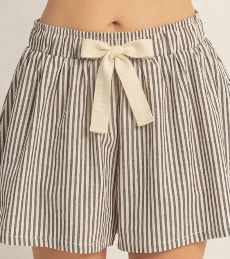 Striped Drawstring Shorts