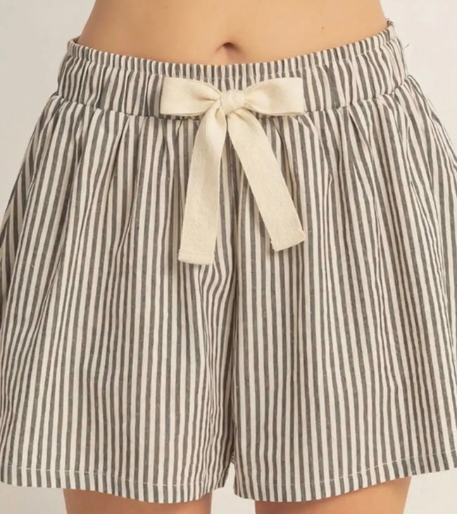 Striped Drawstring Shorts