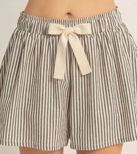Striped Drawstring Shorts