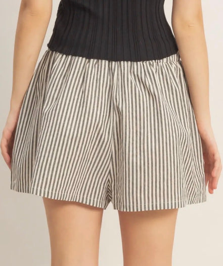 Striped Drawstring Shorts