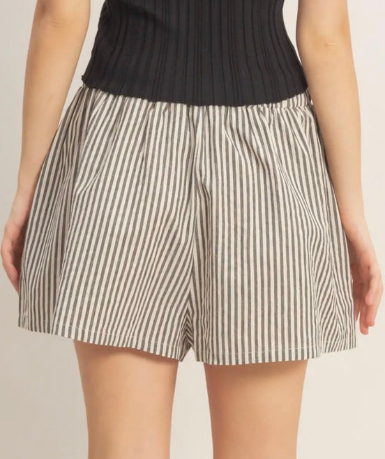 Striped Drawstring Shorts