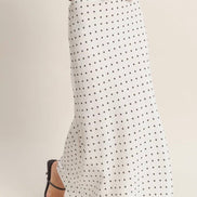 White Dot Maxi Skirt