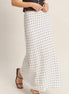White Dot Maxi Skirt