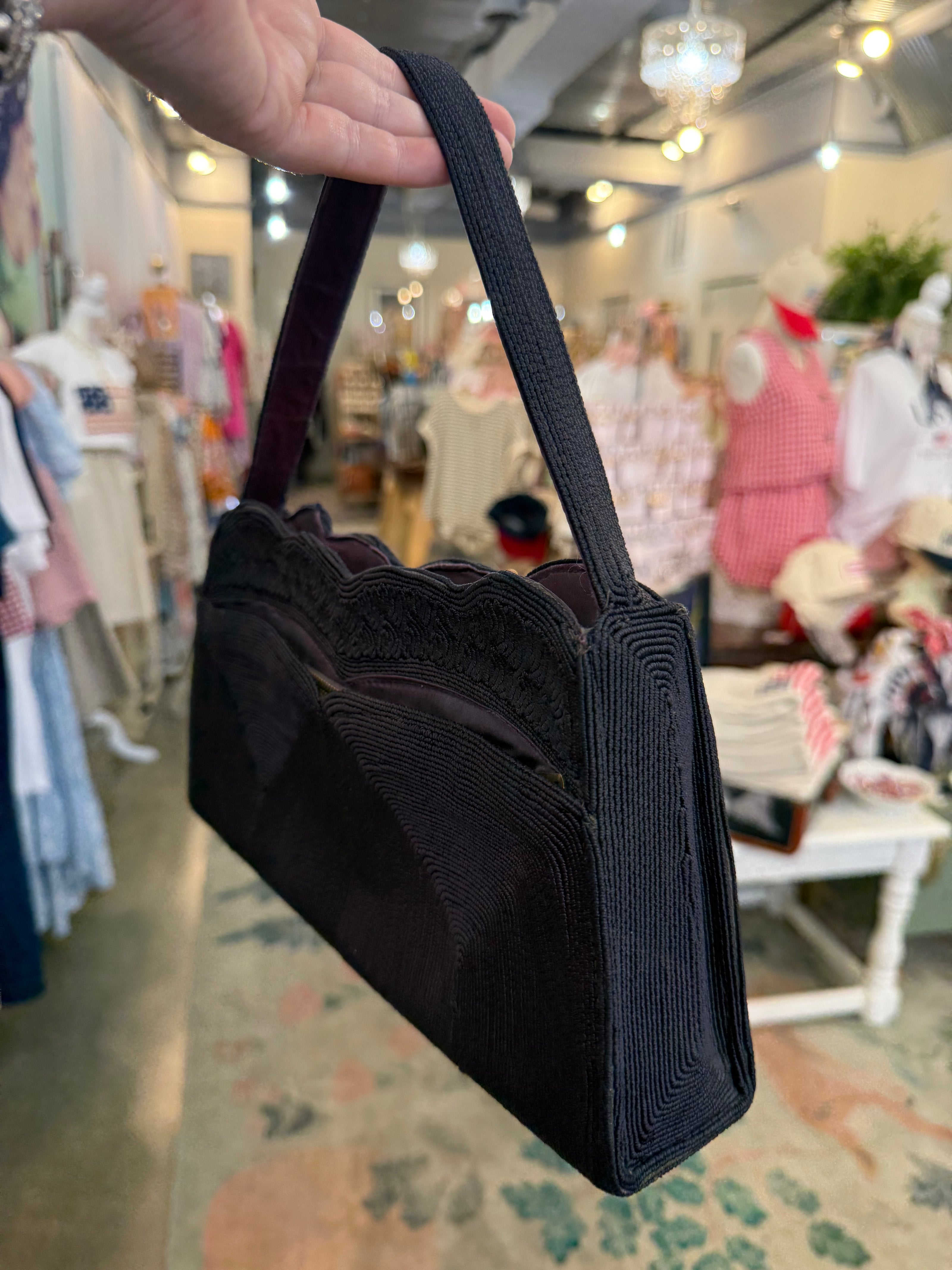 1940s Corded Handbag
