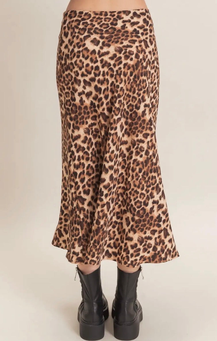 Leopard Midi Skirt- PREORDER