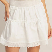Smocked Mini Skirt- PREORDER
