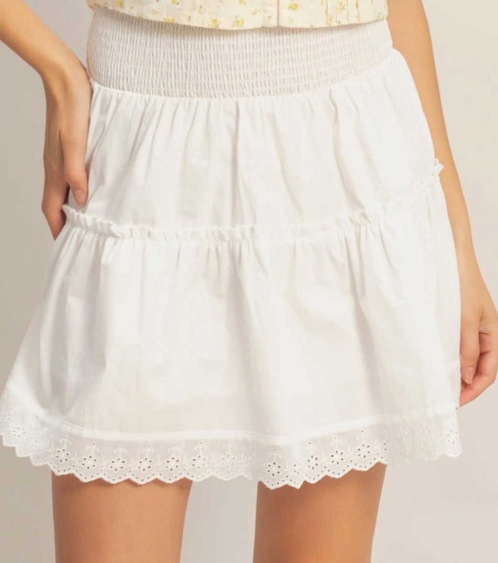 Smocked Mini Skirt- PREORDER