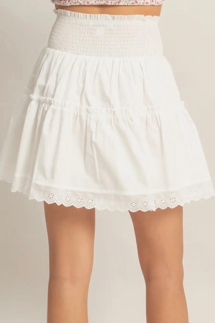 Smocked Mini Skirt- PREORDER