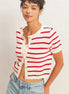 Scallop Stripe Cardi- PREORDER