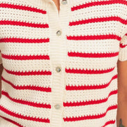 Scallop Stripe Cardi- PREORDER