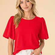 Red Puff Top