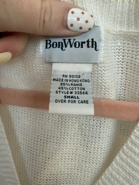 1980s BonWorth Ladybug Cardi