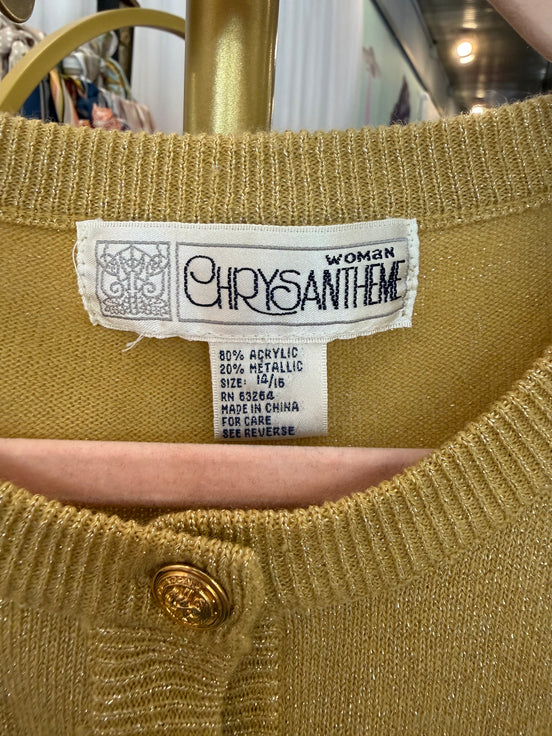 Vintage Chrysantheme Cardi