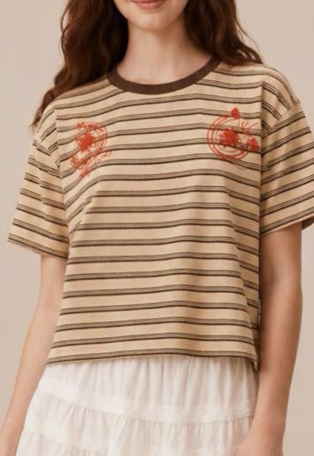Lucky Embroidered Tee