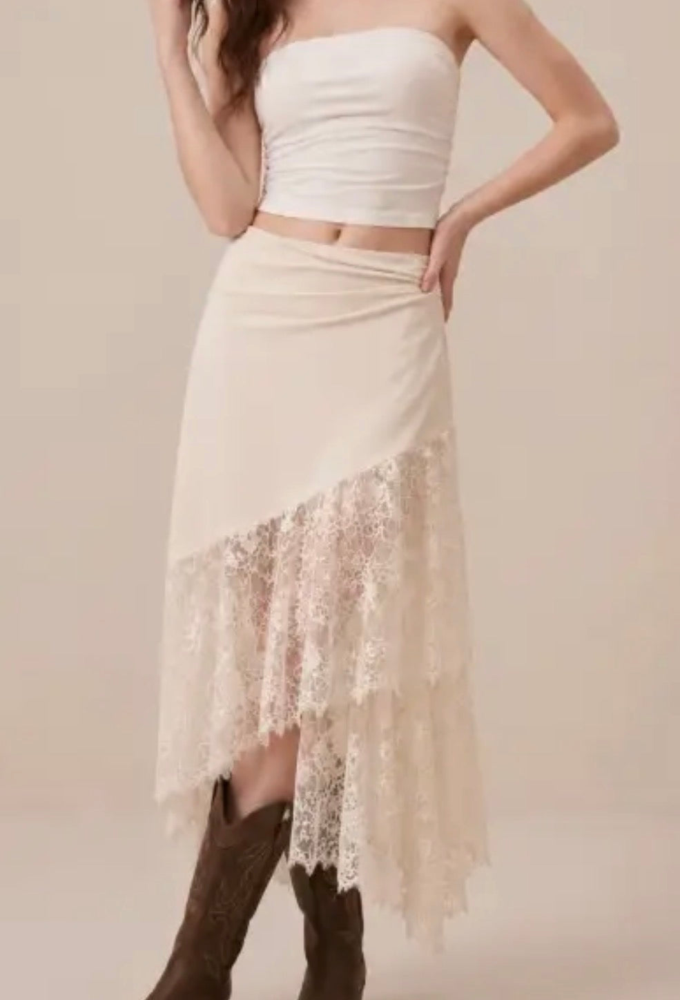 Lace Trim Skirt