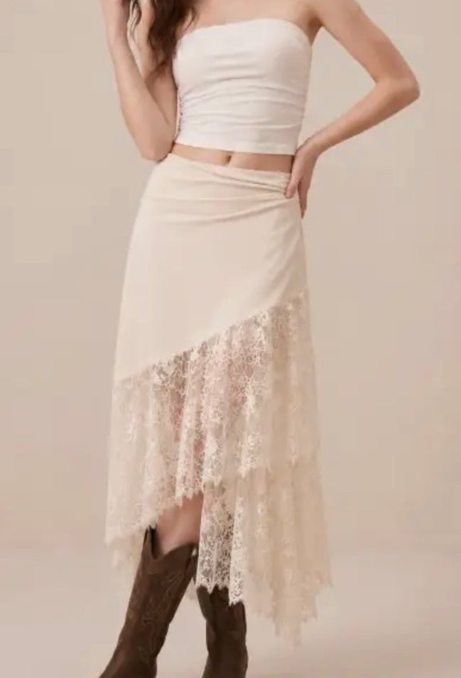 Lace Trim Skirt