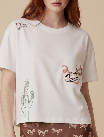 Wild West Embroidered Tee
